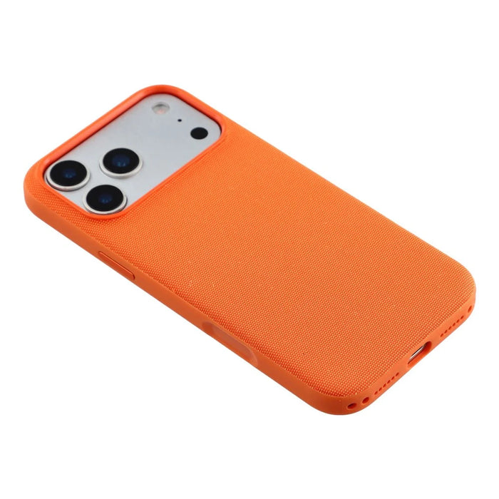 X-LEVEL for iPhone 17 Pro Magnetic Case Tech Fabric Coated TPU + PC Protective Phone Cover - Orange - 5