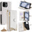 For itel A100C 4G Leather Case Wallet Stand Cover Irregular Tail Style with Chain Strap - White - 1