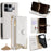For Realme Neo8 5G Leather Case Wallet Stand Cover Irregular Tail Style with Chain Strap - White - 1