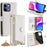 For vivo Y05 4G  /  Y21 5G (2026) Leather Case Wallet Stand Cover Irregular Tail Style with Chain Strap - White - 1