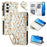 Leather Case For Samsung Galaxy A18 5G / A18 4G / A17 5G / A17 4G / A26 5G Rhombic Floral Pattern Zipper Wallet Phone Cover with Wrist Strap   /   Shoulder Strap - A3 - 1