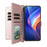 For TCL K70 5G Leather Case Stand Wallet Phone Cover with Shoulder  /  Wrist Strap - Pink - 2