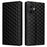 For TCL K70 5G Case Wallet Rhombus Imprinted PU Leather Phone Cover - Black - 1