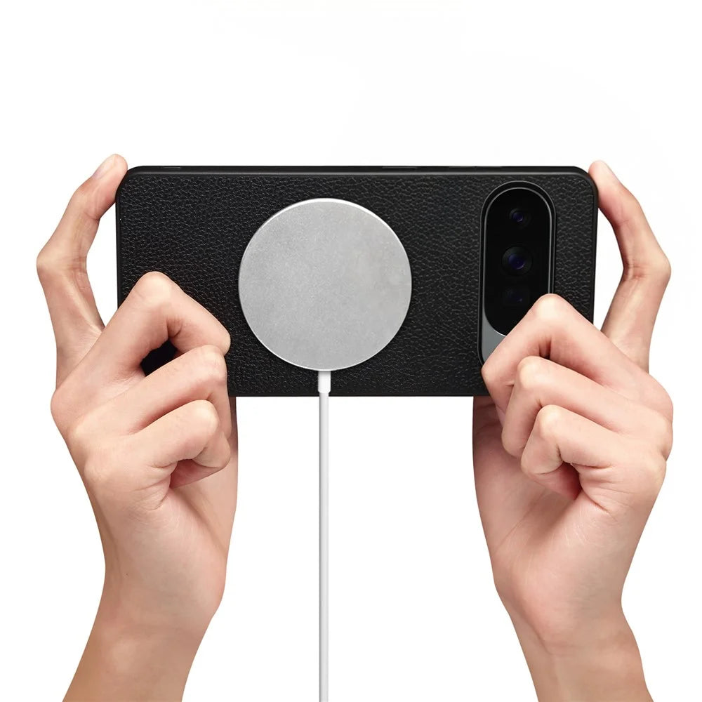 DENIOR D30 For Google Pixel 10 Pro XL Magnetic Case Detachable Card Holder Kickstand Litchi Texture Leather Back Phone Cover - Black - 7