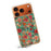 For iPhone 17 Pro Max Magnetic Case Floral Pattern PU Leather Coated PC+TPU Shockproof Cover - Blue - 2