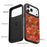 For iPhone 17 Pro Max Magnetic Case Floral Pattern PU Leather PC TPU Shockproof Cover - Red - 2