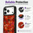 For iPhone 17 Pro Max Magnetic Case Floral Pattern PU Leather PC TPU Shockproof Cover - Red - 5