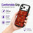 For iPhone 17 Pro Max Magnetic Case Floral Pattern PU Leather PC TPU Shockproof Cover - Red - 7