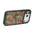 For iPhone 17 Pro Magnetic Case Floral Pattern PU Leather PC TPU Shockproof Cover - Blue - 2