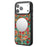For iPhone 17 Pro Magnetic Case Floral Pattern PU Leather PC TPU Shockproof Cover - Blue - 4