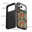 For iPhone 17 Pro Magnetic Case Floral Pattern PU Leather PC TPU Shockproof Cover - Blue - 5