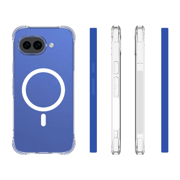 WANLONFENG for Google Pixel 10a WL1 Series 2.0mm Magnetic Case Clear TPU Phone Back Cover with 2Pcs Screen Films - Transparent - 6