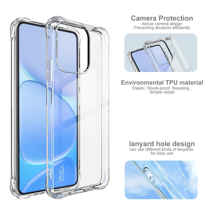 IMAK For Realme Note 70T 4G Case TPU Phone Cover Airbag Shockproof Protection - Transparent - 7