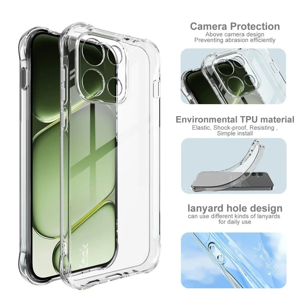 IMAK For OnePlus Nord 6 5G Case TPU Phone Cover Airbag Shockproof Protection - Transparent - 7