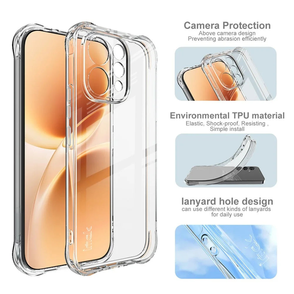 IMAK For 	vivo V70 5G / V70 Elite 5G Case TPU Phone Cover Airbag Shockproof Protection - Transparent - 7