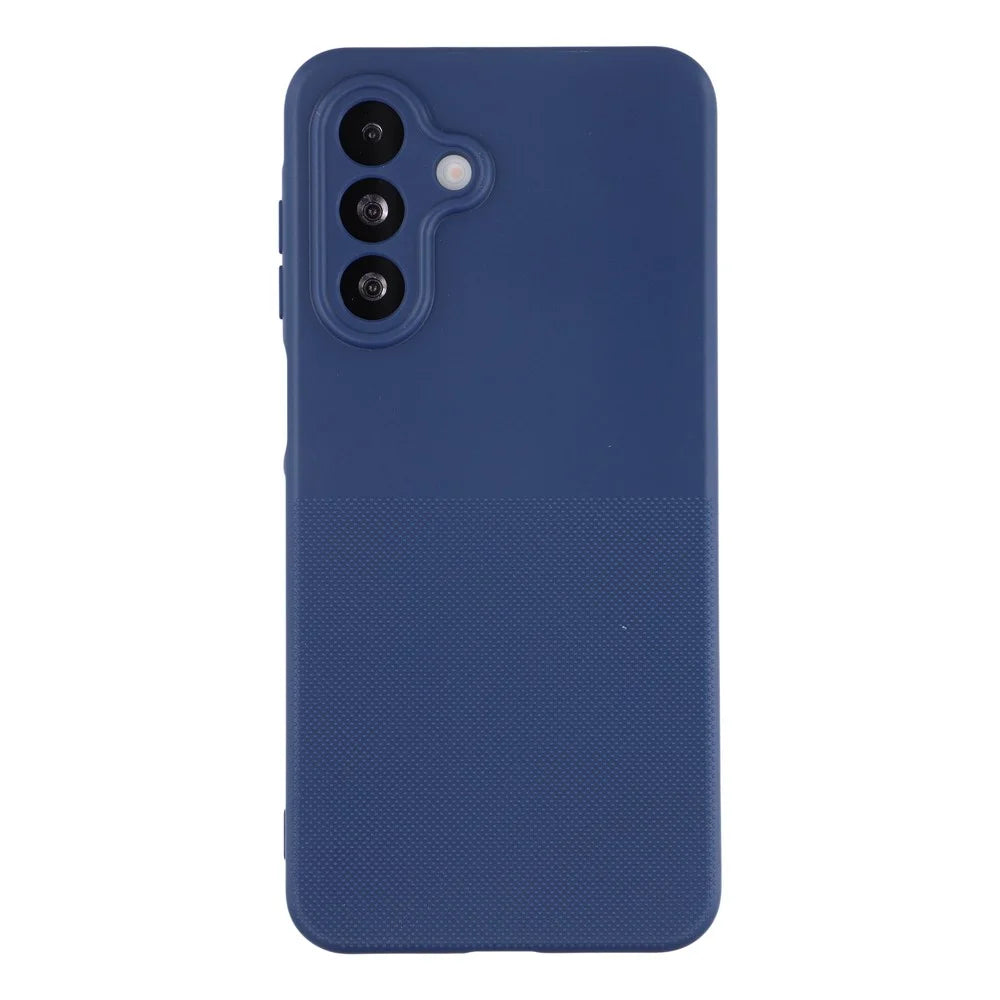 For Samsung Galaxy A26 5G Phone Case Dotted Texture Fiber Lining TPU Shockproof Cover (Precise Cutouts) - Blue - 2