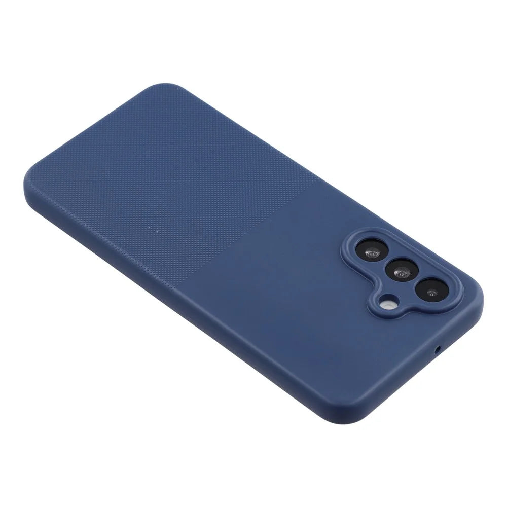 For Samsung Galaxy A26 5G Phone Case Dotted Texture Fiber Lining TPU Shockproof Cover (Precise Cutouts) - Blue - 5