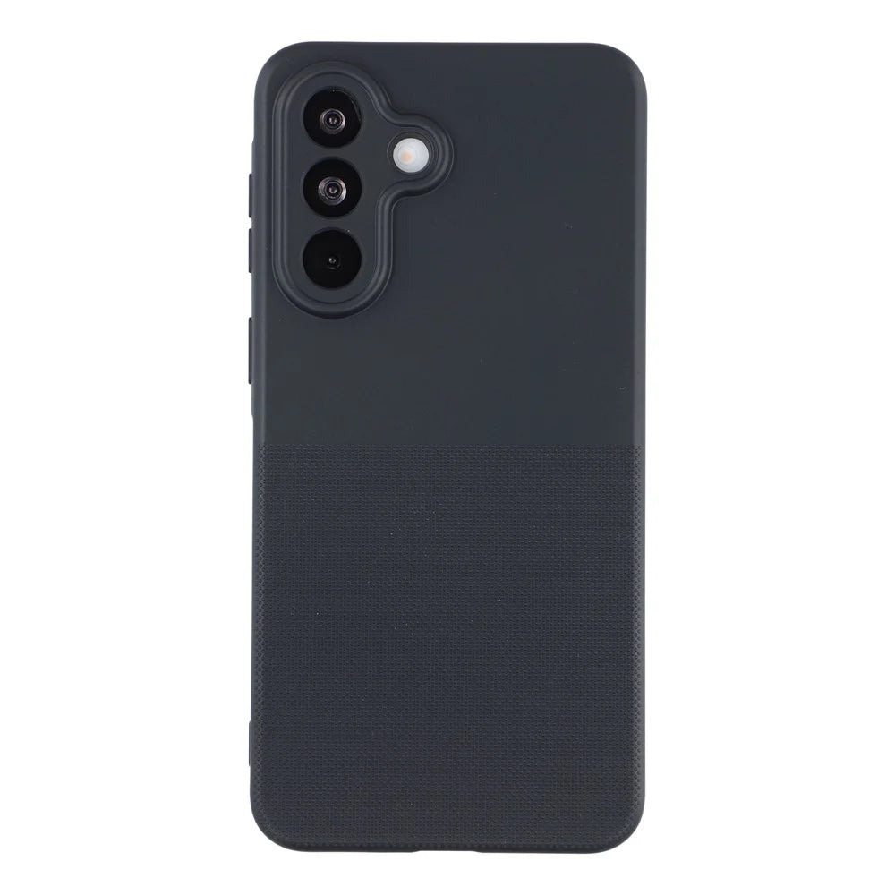 For Samsung Galaxy A57 5G Phone Case Dotted Texture Fiber Lining TPU Shockproof Cover (Precise Cutouts) - Black - 2