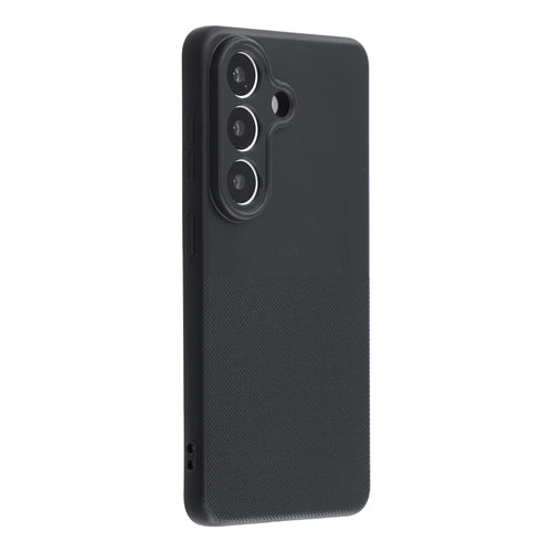 For Samsung Galaxy S24 Phone Case Dotted Texture Fiber Lining TPU Shockproof Cover (Precise Cutouts) - Black - 1
