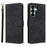 For Samsung Galaxy A27 5G Case Wallet RFID Blocking PU Leather Phone Cover Stand with Strap - Black - 1