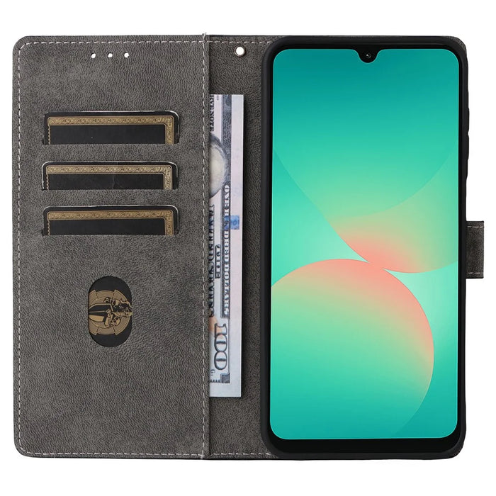 For Samsung Galaxy A27 5G Case Wallet RFID Blocking PU Leather Phone Cover Stand with Strap - Black - 2