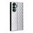 For Samsung Galaxy A27 5G Case Wallet Rhombus Imprinted PU Leather Phone Cover - Silver - 7
