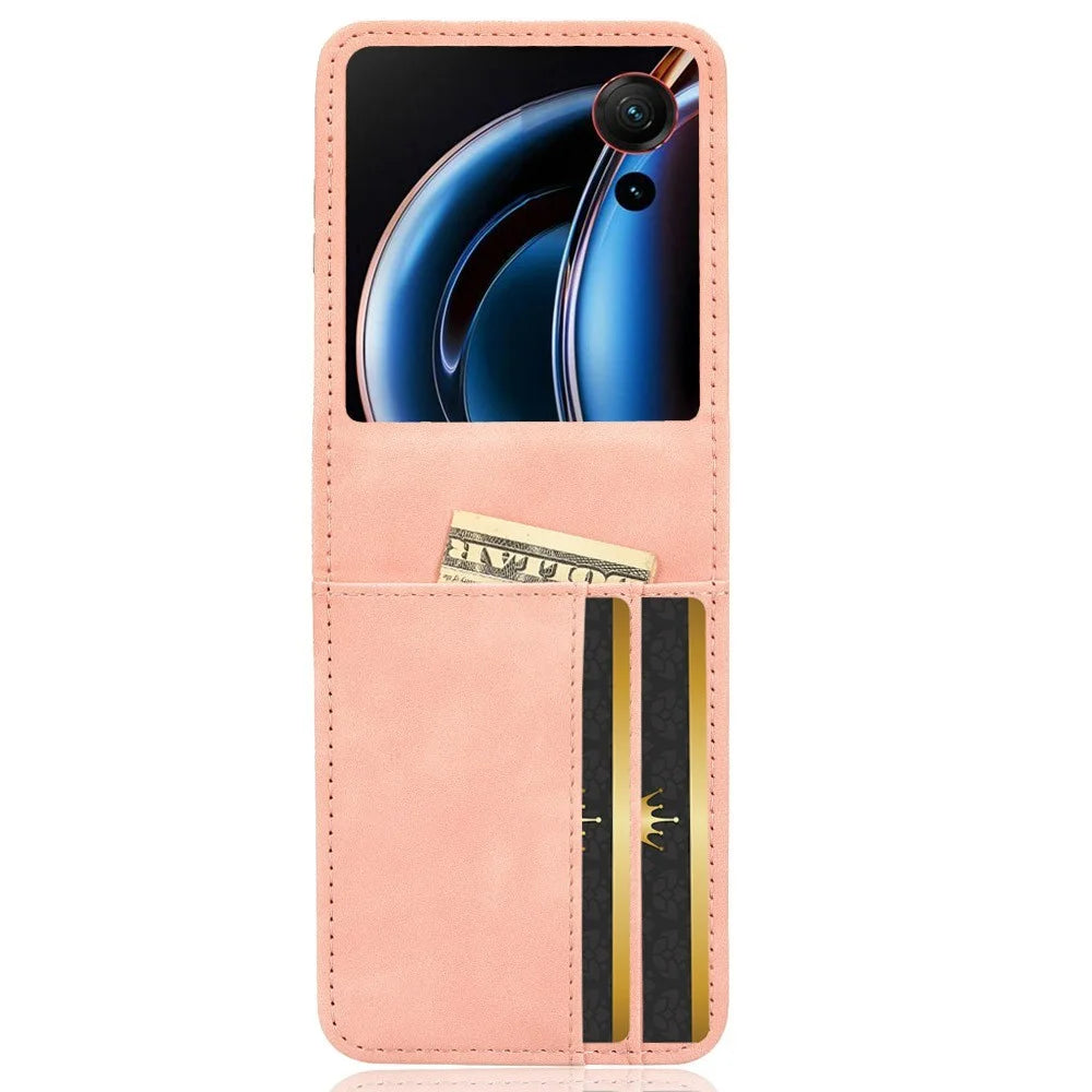 Phone Case For ZTE nubia Flip3 5G / Libero Flip / nubia Flip 5G Separable Design Card Slot Leather + PC Back Cover - Pink - 2