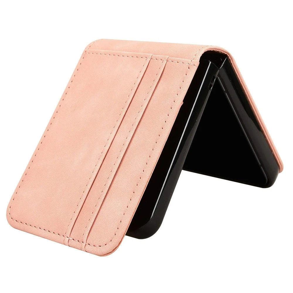 Phone Case For ZTE nubia Flip3 5G / Libero Flip / nubia Flip 5G Separable Design Card Slot Leather + PC Back Cover - Pink - 4