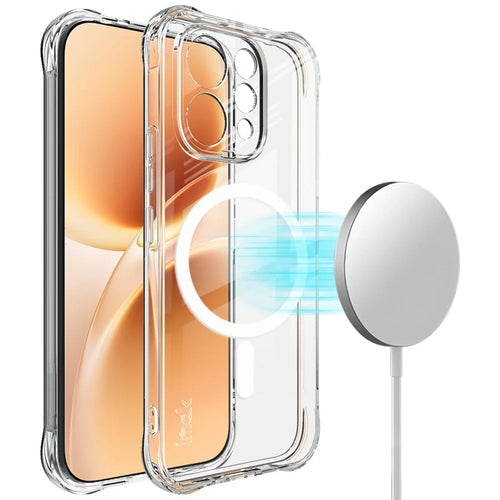 IMAK for vivo V70 5G / V70 Elite 5G Magnetic Case Airbag Shockproof Protection TPU Phone Cover - Transparent - 1