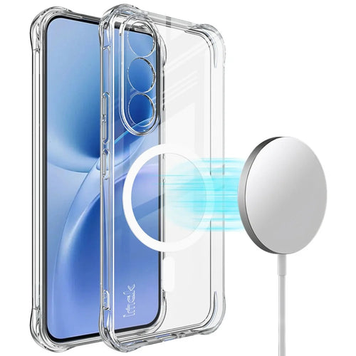 IMAK for vivo V70 FE 5G Magnetic Case Airbag Shockproof Protection TPU Phone Cover - Transparent - 1