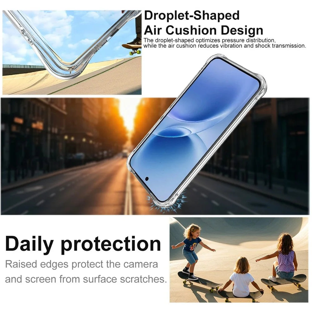 IMAK for vivo V70 FE 5G Magnetic Case Airbag Shockproof Protection TPU Phone Cover - Transparent - 6