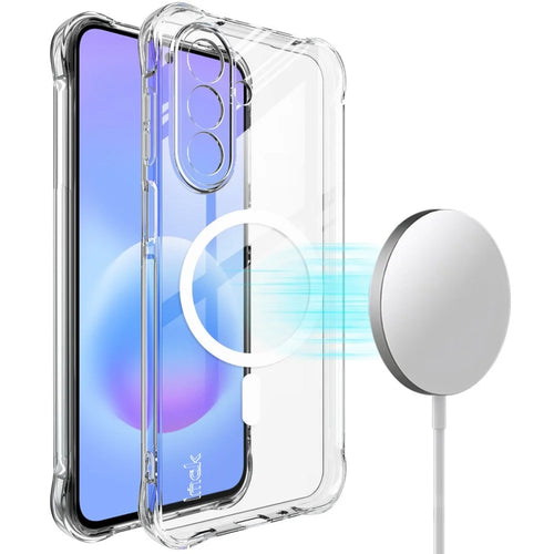 IMAK for Samsung Galaxy M47 5G / A27 5G Magnetic Case Airbag Shockproof Protection TPU Phone Cover - Transparent - 1