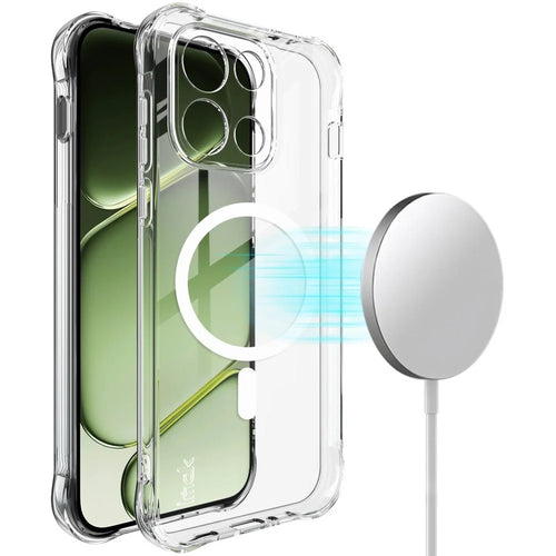 IMAK for OnePlus Nord 6 5G Magnetic Case Airbag Shockproof Protection TPU Phone Cover - Transparent - 1