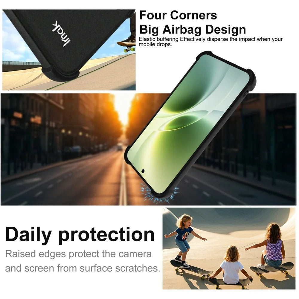 IMAK For vivo X300s 5G Case TPU Phone Cover Airbag Shockproof Protection - Matte Black - 5