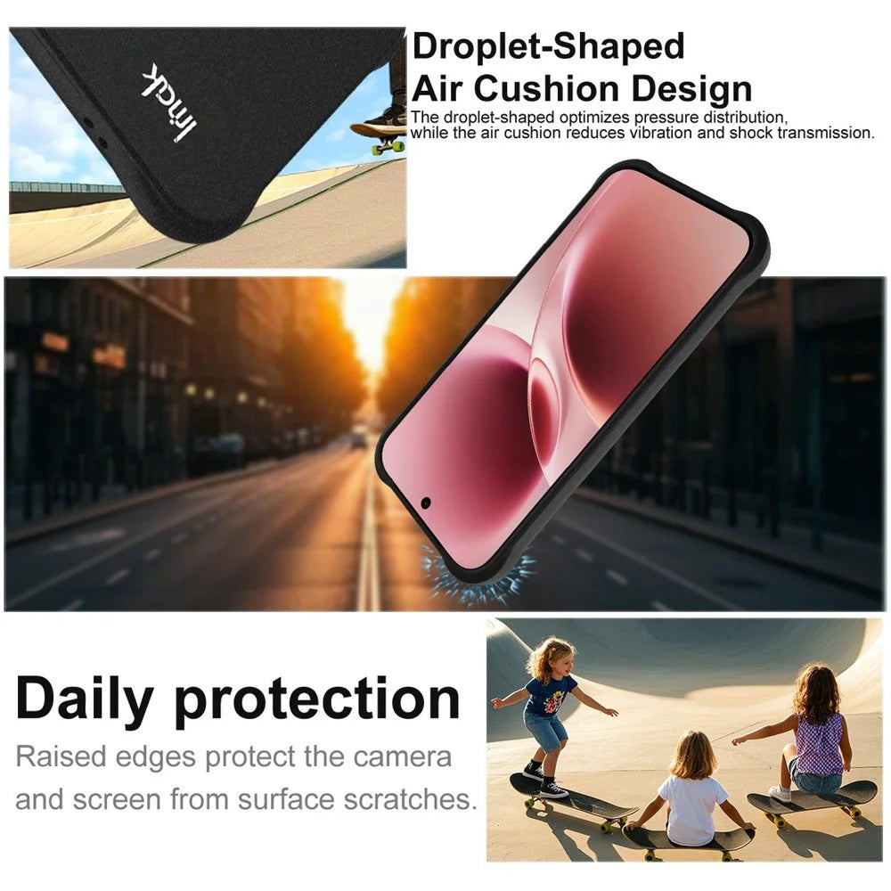 IMAK For vivo V70 5G / V70 Elite 5G Case TPU Phone Cover Airbag Shockproof Protection - Matte Black - 5
