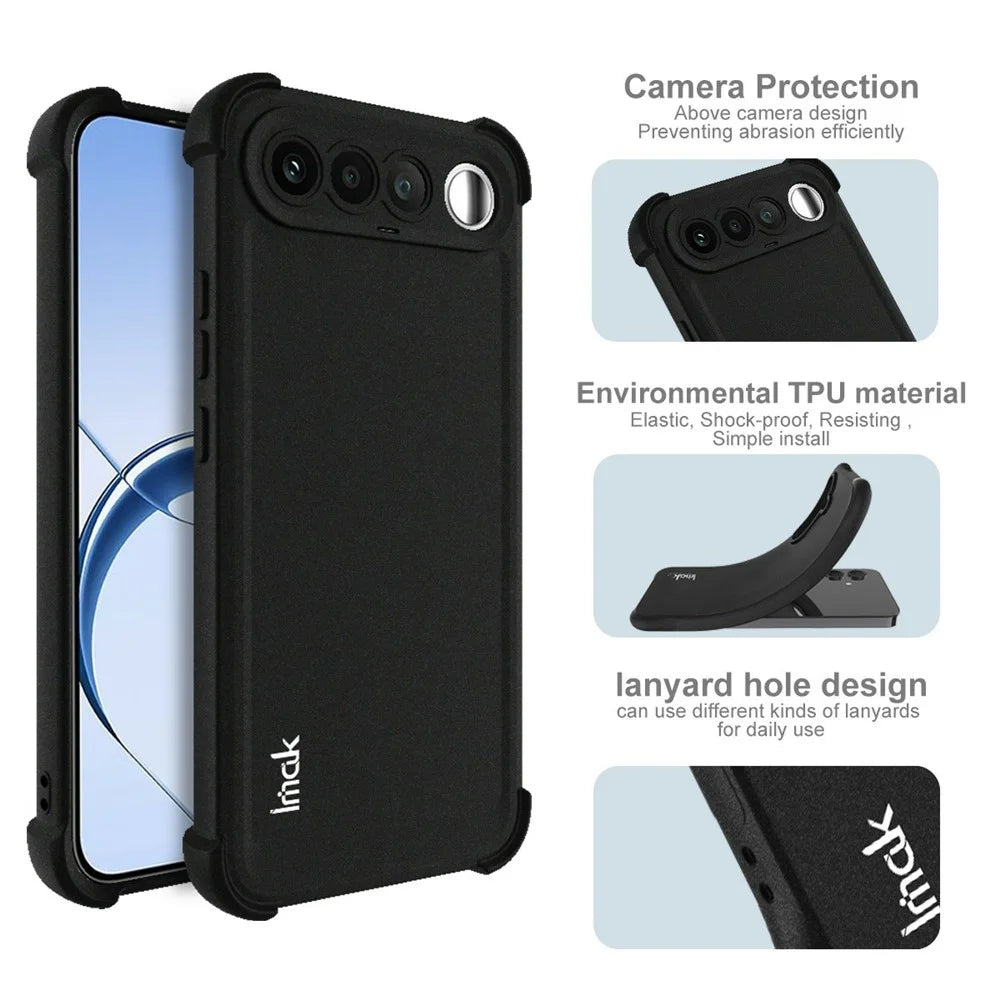 IMAK For Realme 16 5G Case TPU Phone Cover Airbag Shockproof Protection - Matte Black - 6