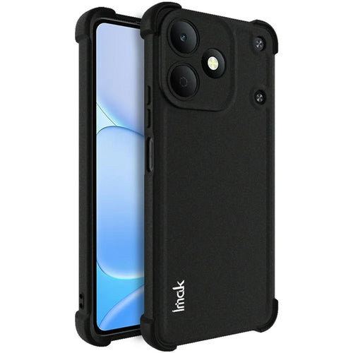 IMAK For Realme Note 80 4G Case TPU Phone Cover Airbag Shockproof Protection - Matte Black - 1