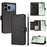 For iPhone 18 Pro Max / 17 Pro Max Case 9 Card Slots PU Leather Flip Wallet Phone Cover with Hand Strap - Black - 1