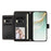 For iPhone 18 Pro Max / 17 Pro Max Case 9 Card Slots PU Leather Flip Wallet Phone Cover with Hand Strap - Black - 2