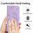 For Samsung Galaxy A27 5G Wallet Case Cats Imprint Leather Phone Cover with Strap - Purple - 6