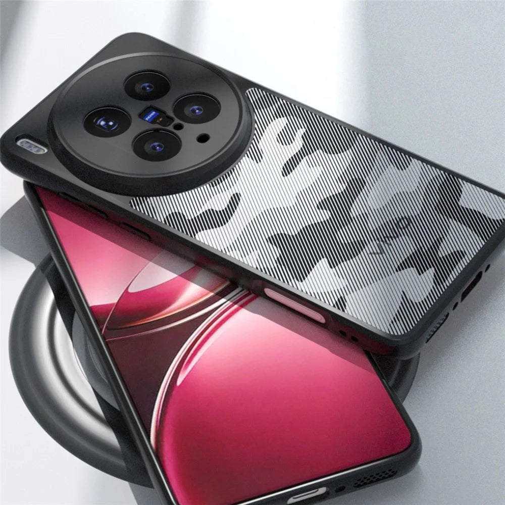 IBMRS for vivo X300 Pro 5G Mobile Cover Soft TPU + Hard PC Case with Wrist Strap (Precision Cutouts) - Artistic Camouflage - 4