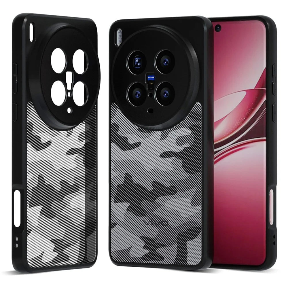 IBMRS for vivo X300 5G Mobile Cover Soft TPU + Hard PC Case with Wrist Strap (Precision Cutouts) - Artistic Camouflage - 2