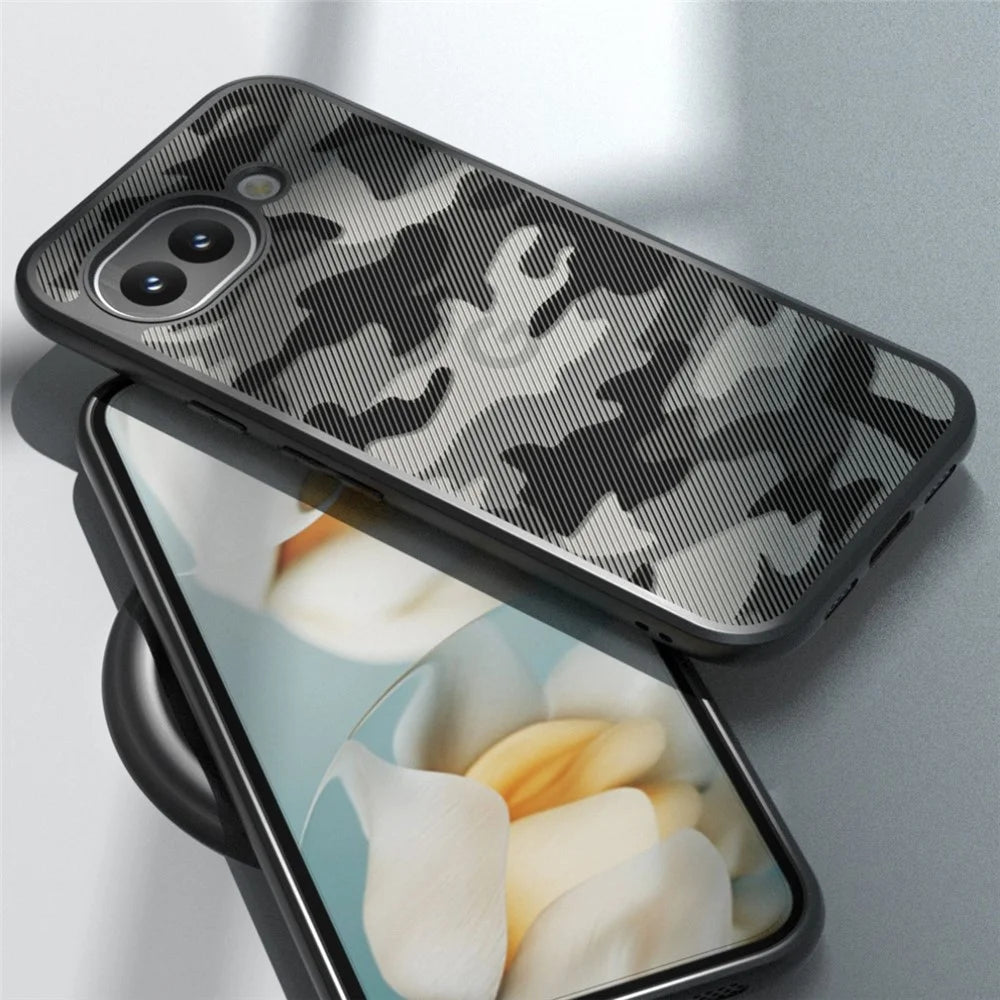 IBMRS for Google Pixel 10a Mobile Cover Soft TPU + Hard PC Case with Wrist Strap (Precision Cutouts) - Artistic Camouflage - 4