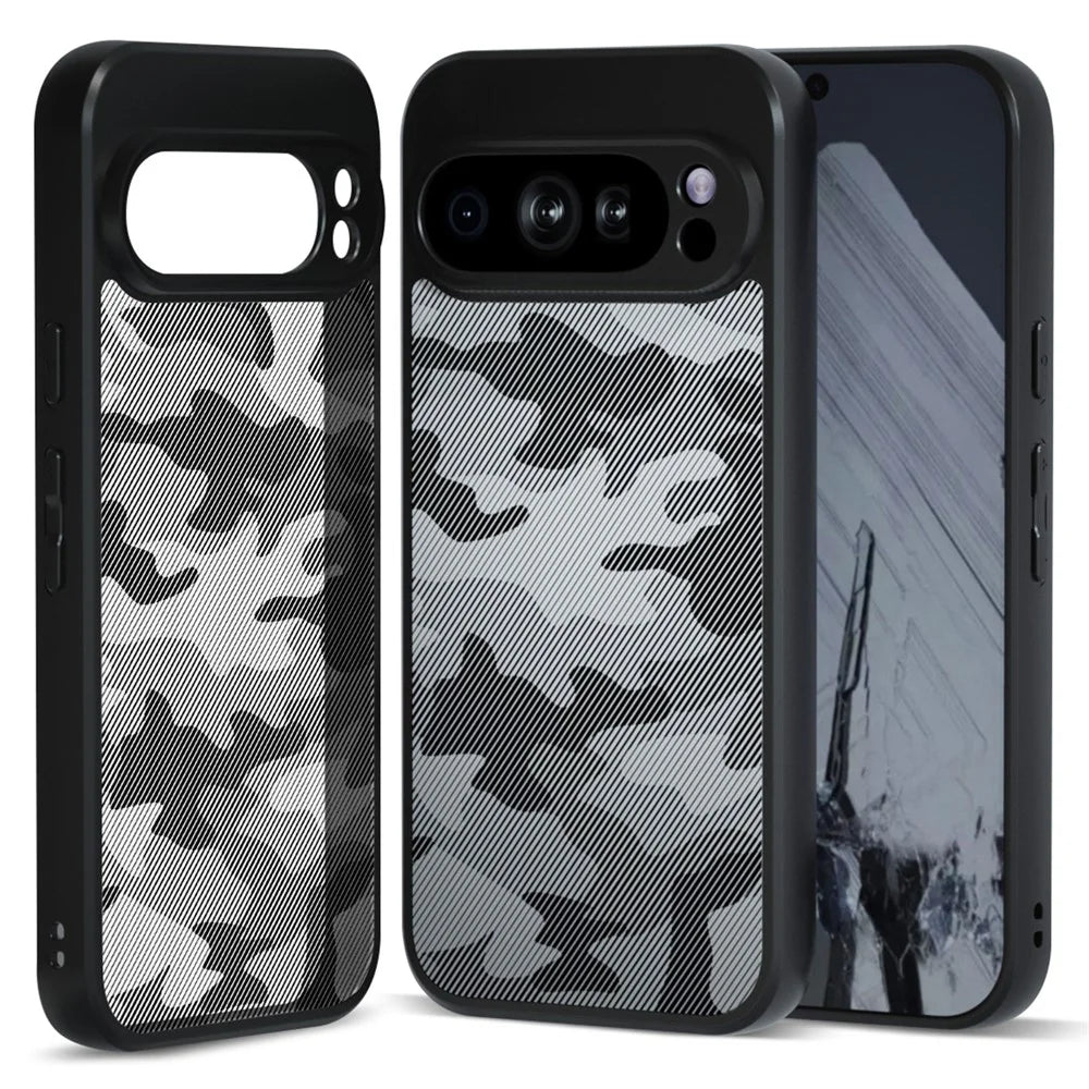 IBMRS for Google Pixel 10 Pro XL Mobile Cover Soft TPU + Hard PC Case with Wrist Strap (Precision Cutouts) - Artistic Camouflage - 2