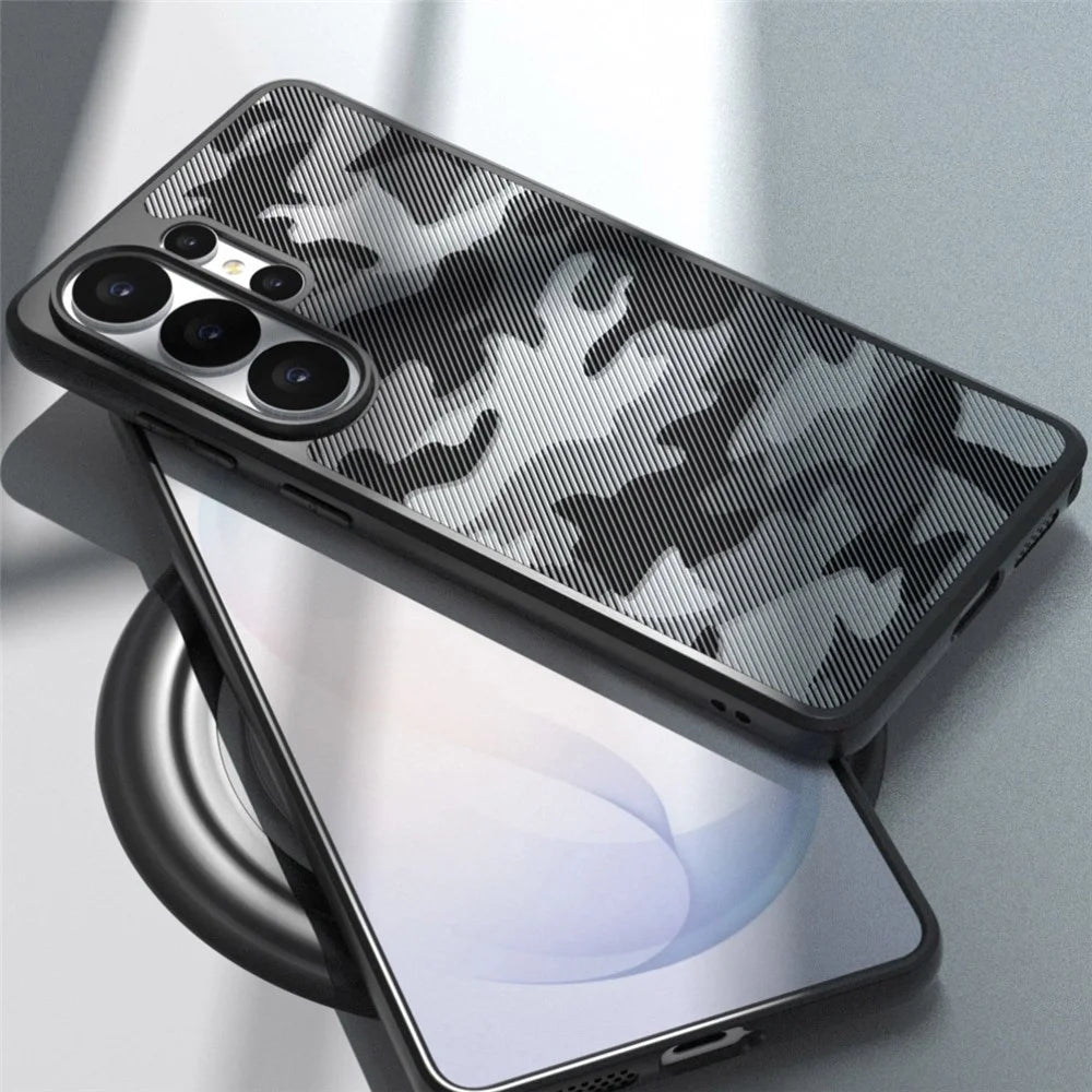 IBMRS for Samsung Galaxy S26 Ultra Mobile Cover Soft TPU + Hard PC Case with Wrist Strap (Precision Cutouts) - Artistic Camouflage - 4