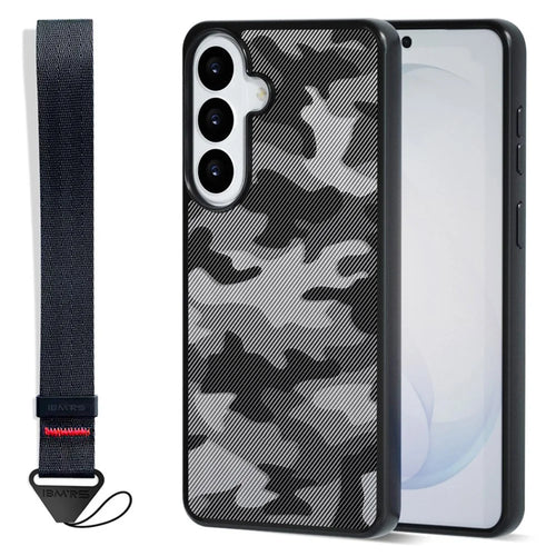 IBMRS for Samsung Galaxy S26+ Mobile Cover Soft TPU + Hard PC Case with Wrist Strap (Precision Cutouts) - Artistic Camouflage - 1