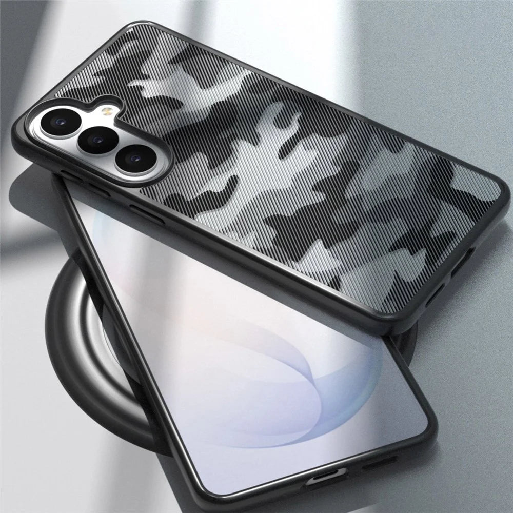 IBMRS for Samsung Galaxy S26+ Mobile Cover Soft TPU + Hard PC Case with Wrist Strap (Precision Cutouts) - Artistic Camouflage - 4