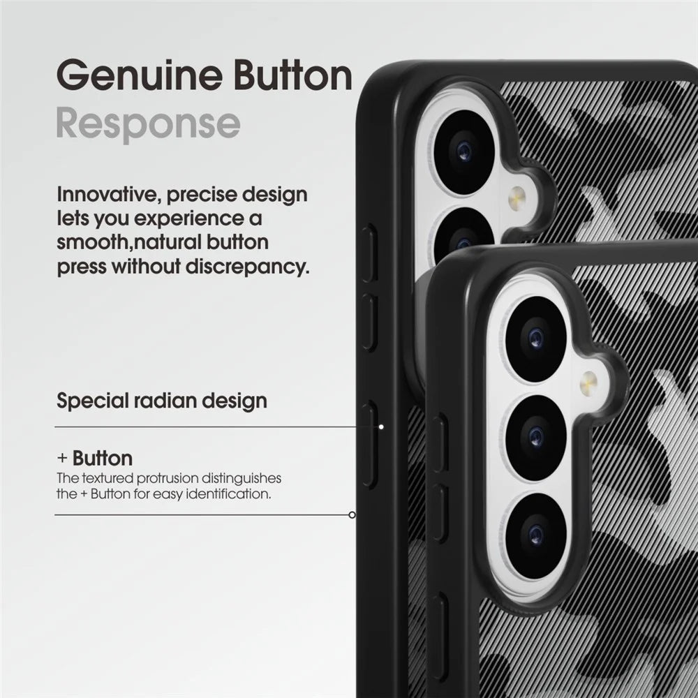 IBMRS for Samsung Galaxy S26+ Mobile Cover Soft TPU + Hard PC Case with Wrist Strap (Precision Cutouts) - Artistic Camouflage - 6