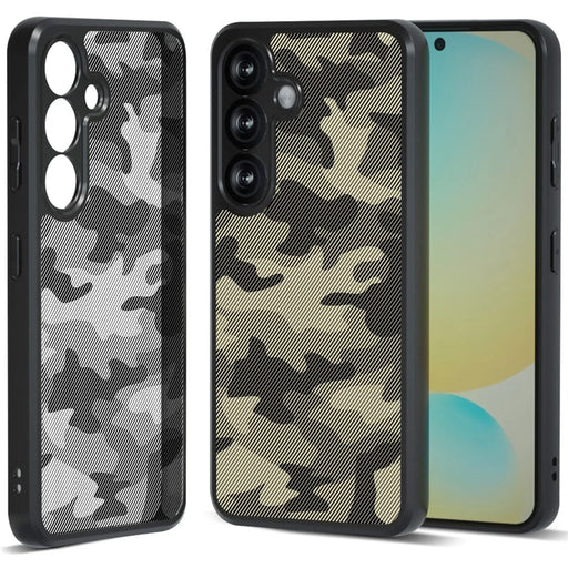 IBMRS for Samsung Galaxy S25+ Mobile Cover Soft TPU + Hard PC Case with Wrist Strap (Precision Cutouts) - Artistic Camouflage - 2