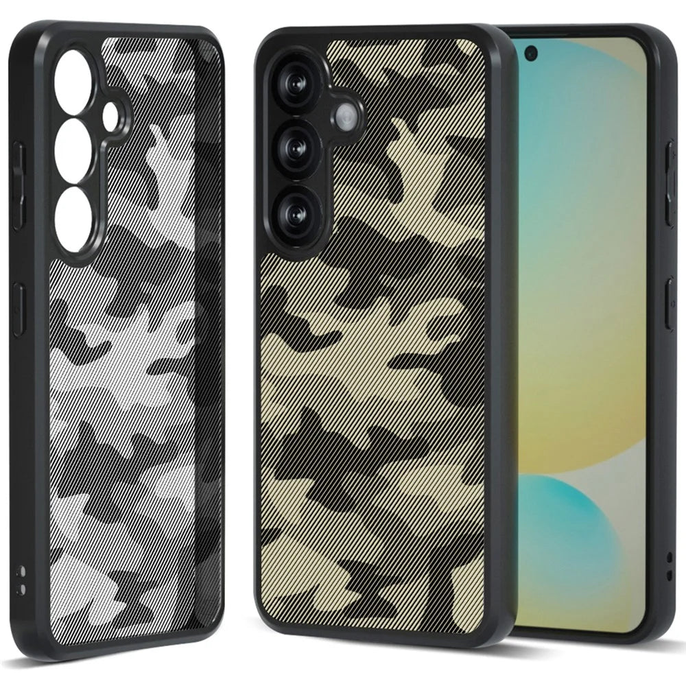 IBMRS for Samsung Galaxy S25 Mobile Cover Soft TPU + Hard PC Case with Wrist Strap (Precision Cutouts) - Artistic Camouflage - 2